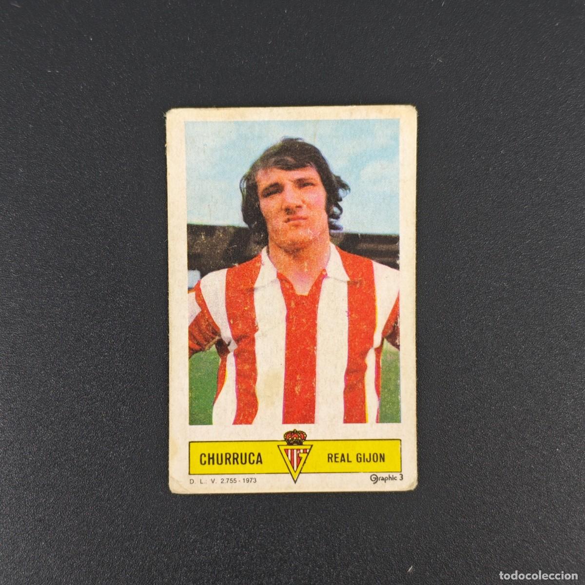 Cromos de F&uacute;tbol: CROMO FUTBOL LIGA ESTE CHURRUCA REAL SPORTING GIJON NUNCA PEGADO SIN PEGAR 73 74 1973 1974 RA526