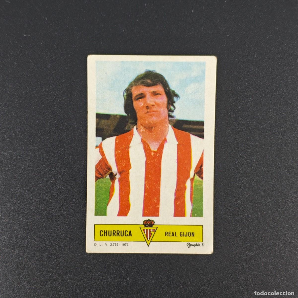 Cromos de F&uacute;tbol: CROMO FUTBOL LIGA ESTE CHURRUCA REAL SPORTING GIJON NUNCA PEGADO SIN PEGAR 73 74 1973 1974 RA526