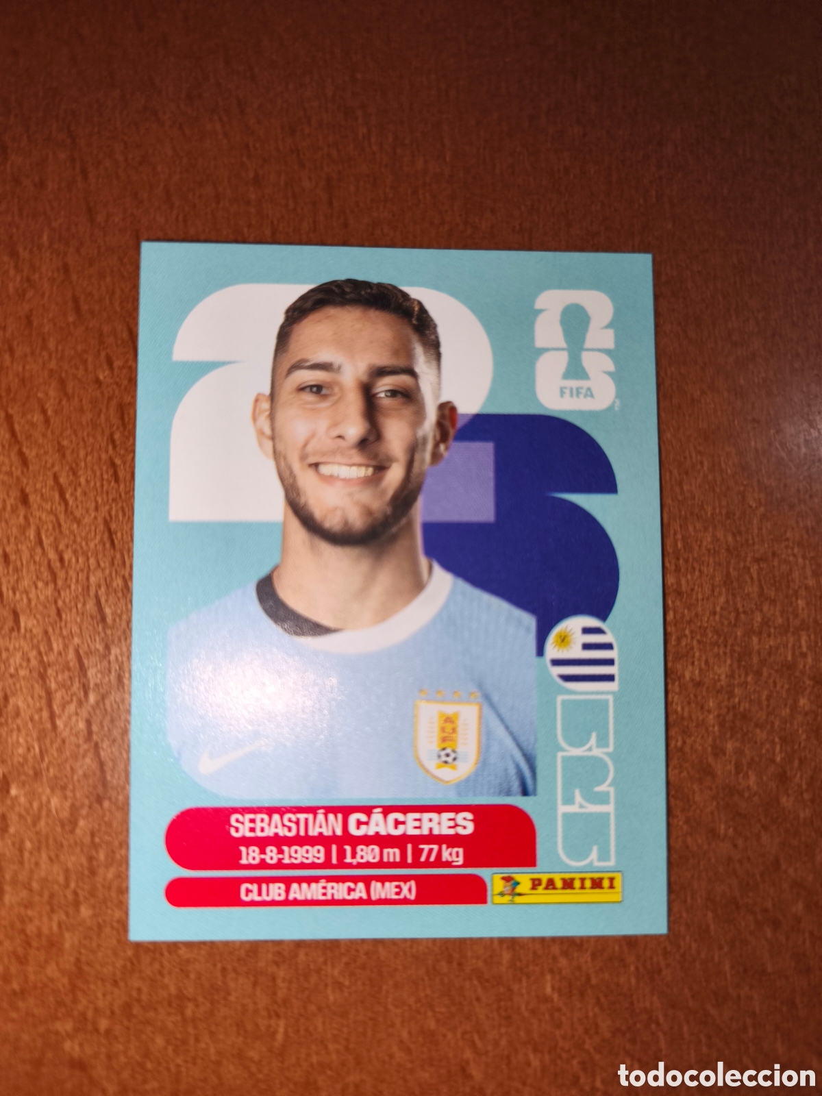 Fu&szlig;ball-Sticker: URU6 Sebasti&aacute;n C&aacute;ceres URU 6 Fifa World Cup 2026 Uruguay