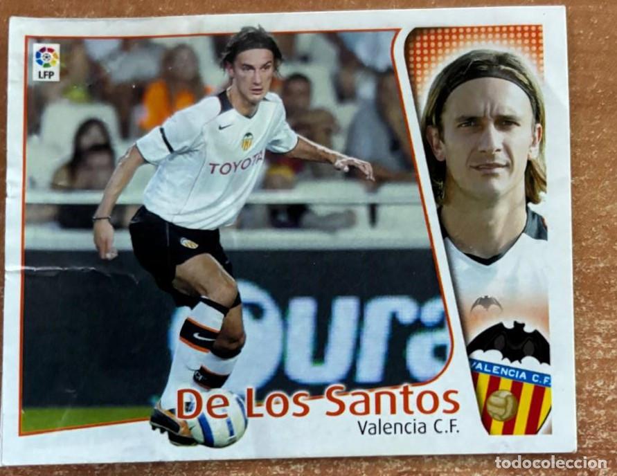 Fu&szlig;ball-Sticker: EDICIONES ESTE 2004-2005 04 05 DE LO SANTOS (VALENCIA CF) COLOCA VENTANILLA LEER