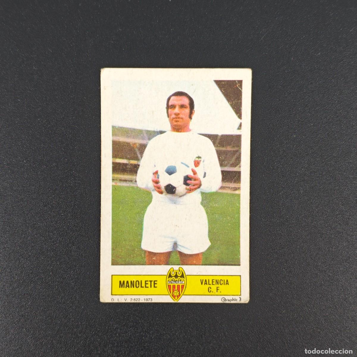 Cromos de F&uacute;tbol: CROMO FUTBOL LIGA ESTE MANOLETE VALENCIA NUNCA PEGADO SIN PEGAR 73 74 1973 1974 RA526