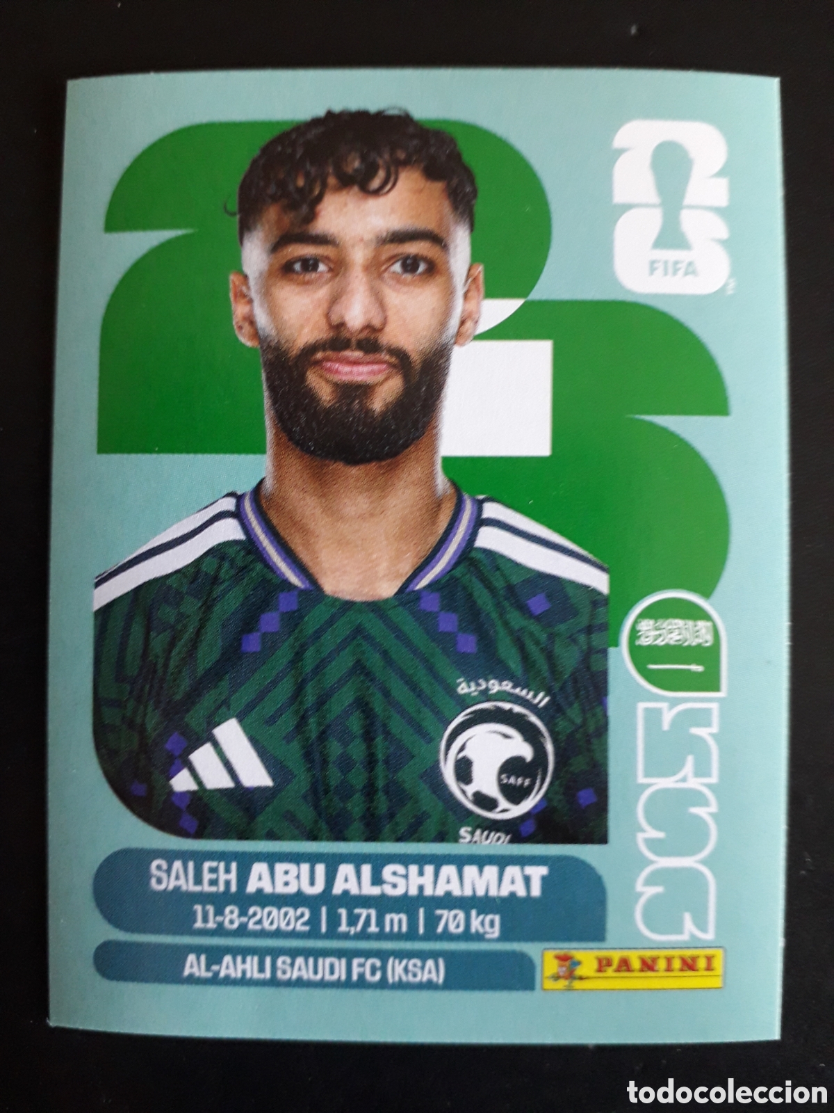 Cromos de F&uacute;tbol: ABU ALSHAMAT ARABIA SAUD&Iacute; KSA 14 MUNDIAL F&Uacute;TBOL 2026 FIFA WORLD CUP PANINI SIN PEG PEDIDO M&Iacute;NIMO 3&euro;