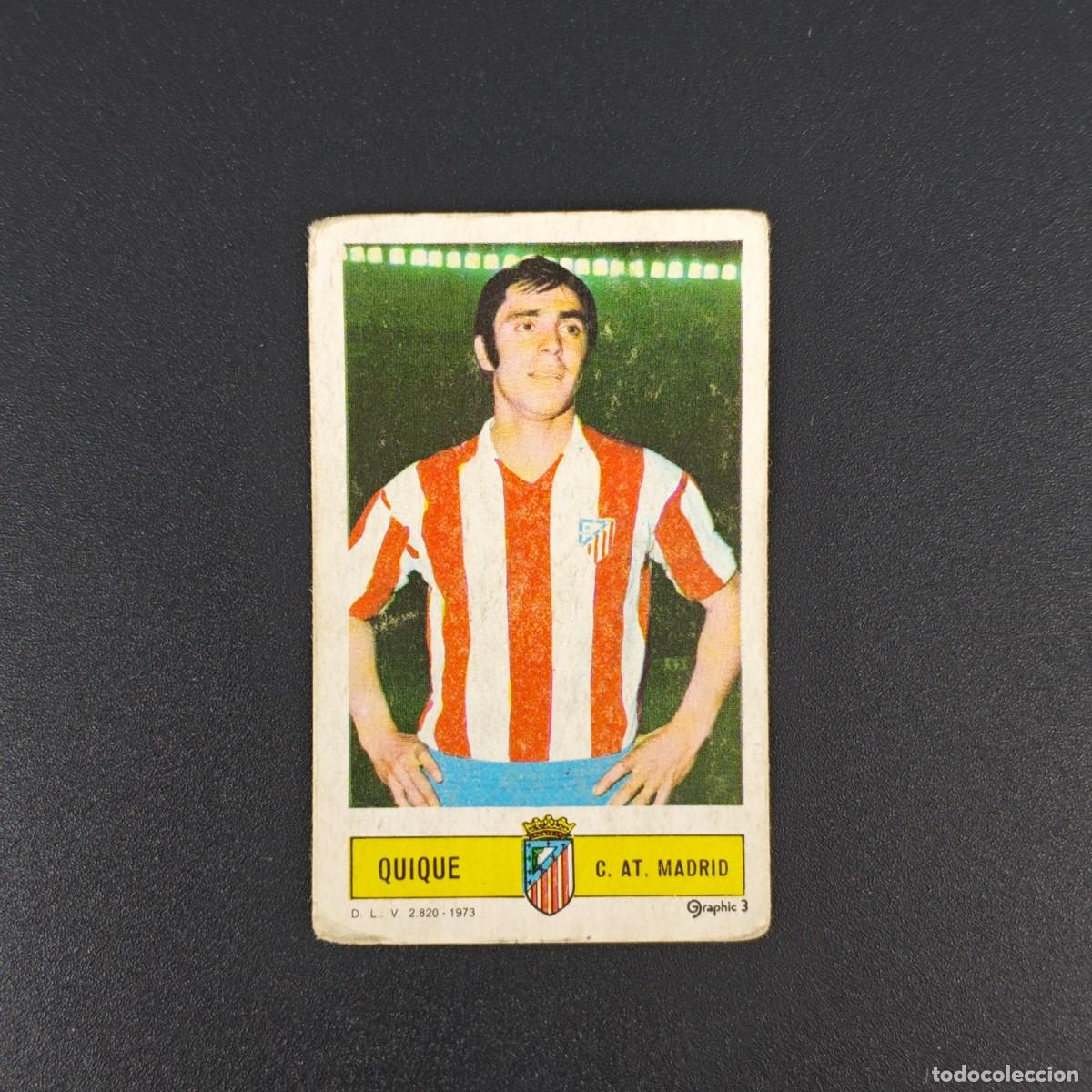 Fu&szlig;ball-Sticker: CROMO FUTBOL LIGA ESTE QUIQUE ATLETICO MADRID NUNCA PEGADO SIN PEGAR 73 74 1973 1974 RA526
