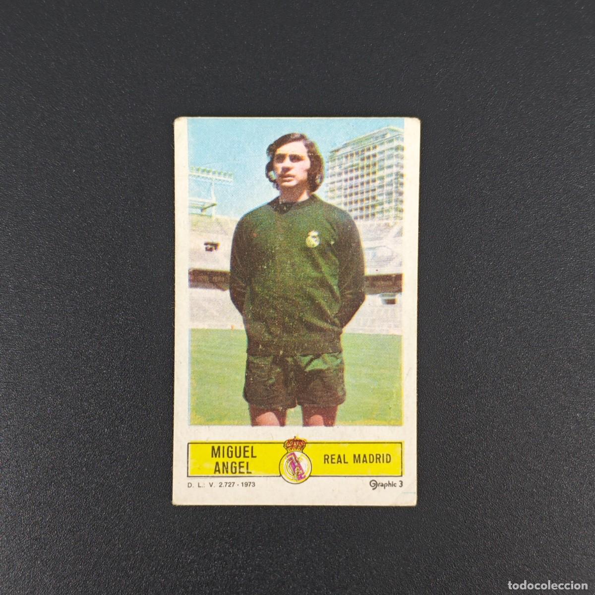 Cromos de F&uacute;tbol: CROMO FUTBOL LIGA ESTE MIGUEL ANGEL REAL MADRID NUNCA PEGADO SIN PEGAR 73 74 1973 1974 RA526