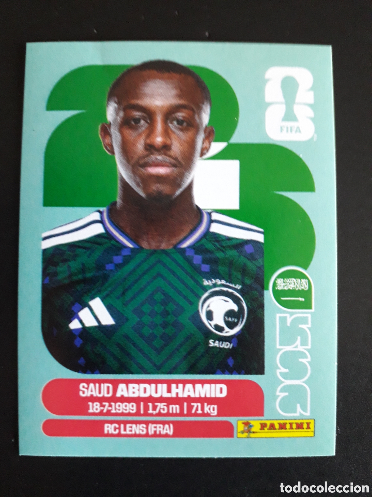 Cromos de F&uacute;tbol: ABDULHAMID ARABIA SAUD&Iacute; KSA 4 MUNDIAL F&Uacute;TBOL 2026 FIFA WORLD CUP PANINI SIN PEGAR PEDIDO M&Iacute;NIMO 3&euro;.