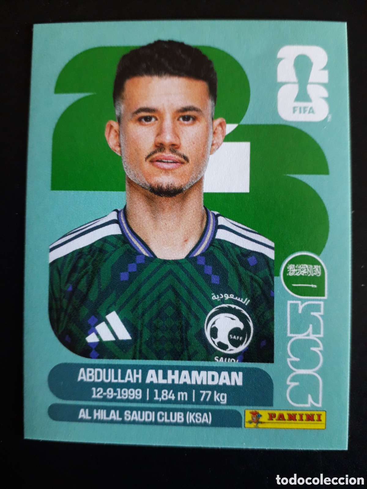 Figurine di Calcio: ALHAMDAM ARABIA SAUD&Iacute; KSA 20 MUNDIAL F&Uacute;TBOL 2026 FIFA WORLD CUP PANINI SIN PEGAR PEDIDO M&Iacute;NIMO 3&euro;