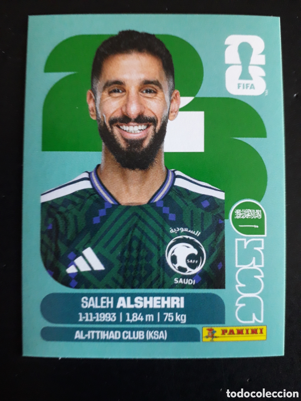 Cromos de F&uacute;tbol: ALSHEHRI ARABIA SAUD&Iacute; KSA 19 MUNDIAL F&Uacute;TBOL 2026 FIFA WORLD CUP PANINI SIN PEGAR PEDIDO M&Iacute;NIMO 3&euro;