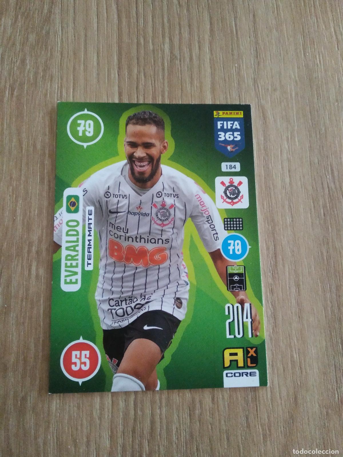 Cromos de F&uacute;tbol: 184 EVERALDO CORINTHIANS CROMO FUTBOL PANINI ADRENALYN 20-21 FIFA 365 2020-2021