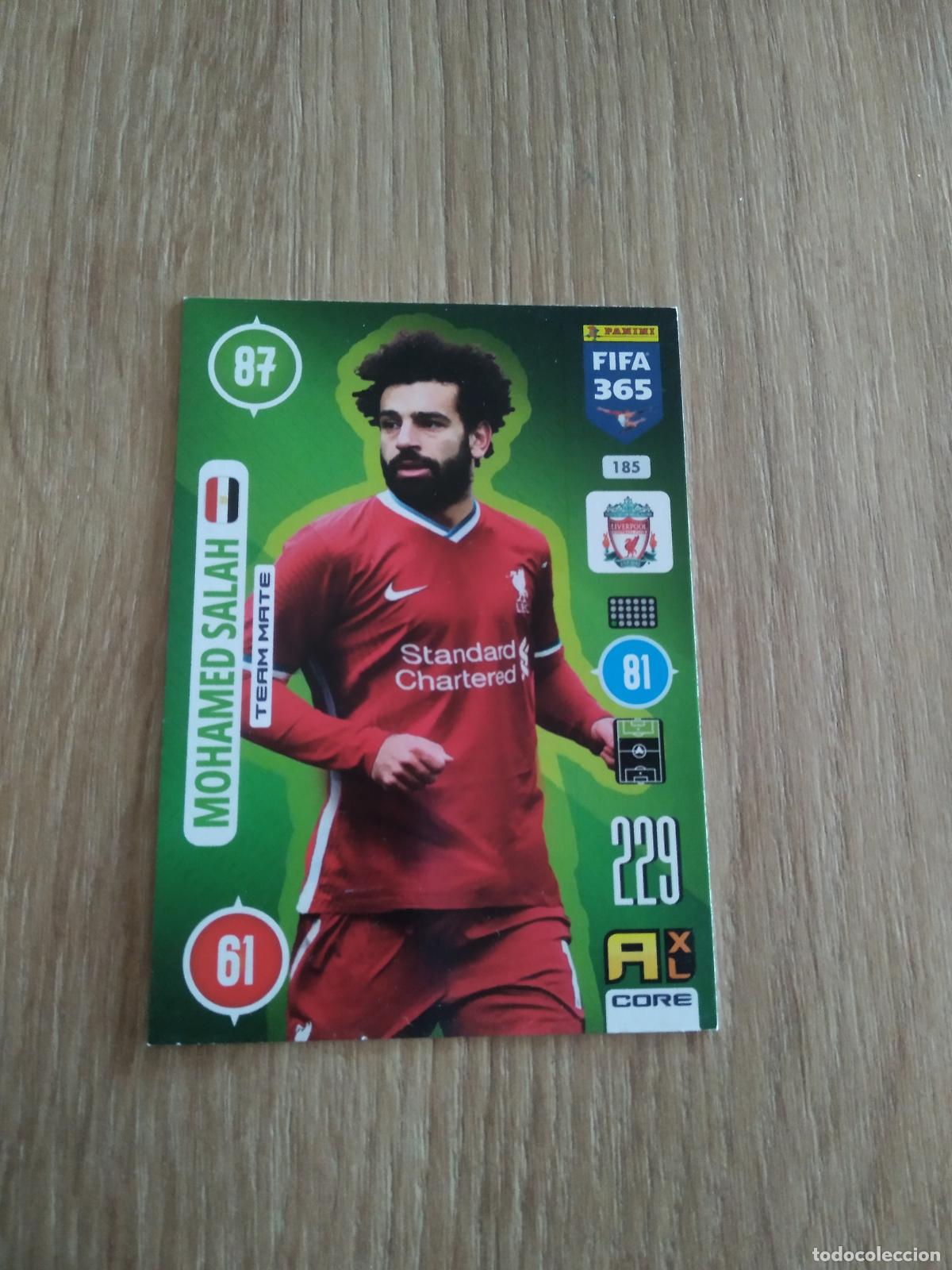 Cromos de F&uacute;tbol: 185 SALAH LIVERPOOL CROMO FUTBOL PANINI ADRENALYN 20-21 FIFA 365 2020-2021