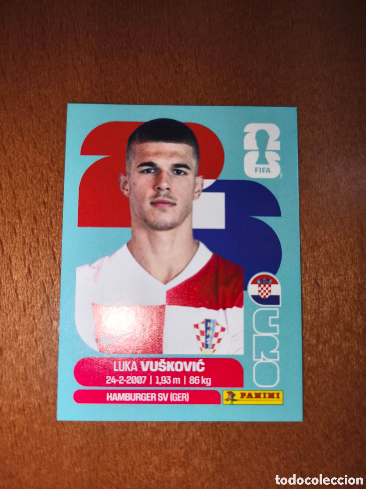 Cromos de F&uacute;tbol: CRO6 Luka Vuskovic CRO 6 Fifa World Cup 2026 Croacia
