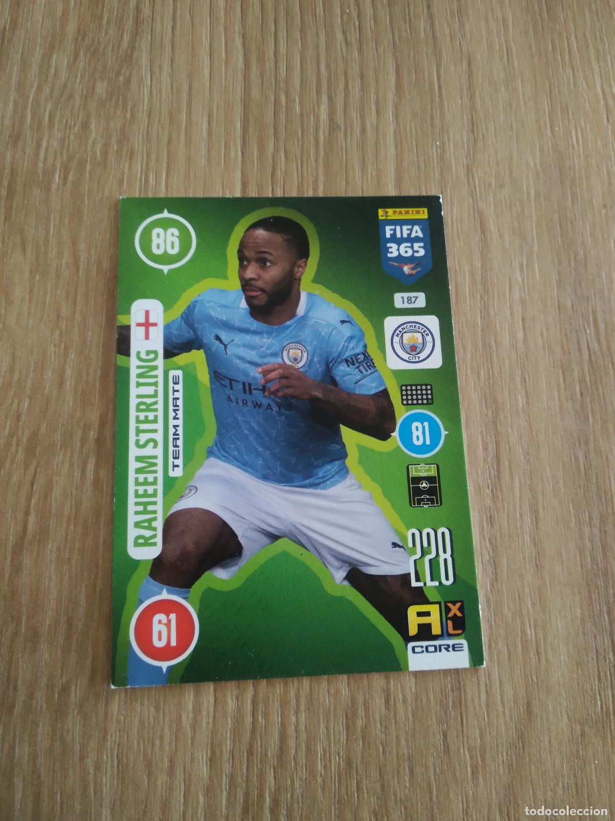Cromos de F&uacute;tbol: 187 STERLING MANCHESTER CITY CROMO FUTBOL PANINI ADRENALYN 20-21 FIFA 365 2020-2021