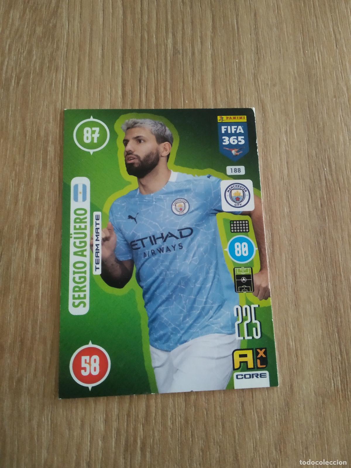 Cromos de F&uacute;tbol: 188 AG&Uuml;ERO MANCHESTER CITY CROMO FUTBOL PANINI ADRENALYN 20-21 FIFA 365 2020-2021