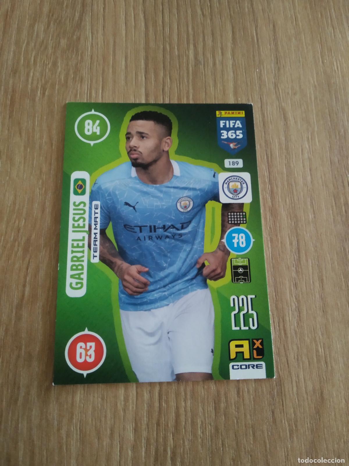Cromos de F&uacute;tbol: 189 GABRIEL JESUS MANCHESTER CITY CROMO FUTBOL PANINI ADRENALYN 20-21 FIFA 365 2020-2021