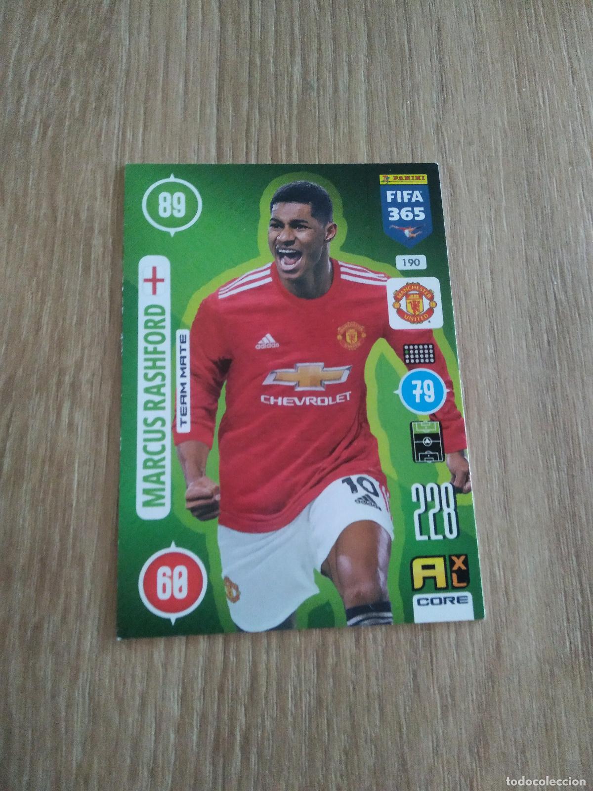 Cartes &agrave; collectionner de Football: 190 RASHFORD MANCHESTER UNITED CROMO FUTBOL PANINI ADRENALYN 20-21 FIFA 365 2020-2021