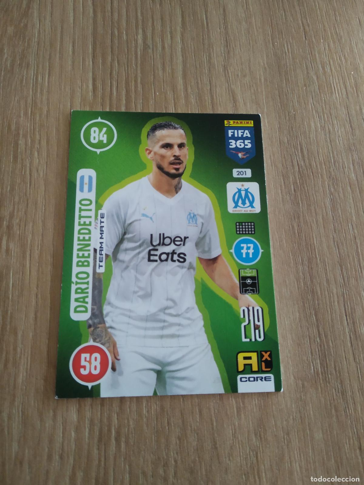 Cromos de F&uacute;tbol: 201 DARIO BENEDETTO OLYMPIQUE MARSELLA CROMO FUTBOL PANINI ADRENALYN 20-21 FIFA 365 2020-2021