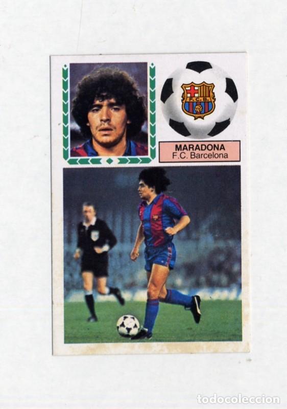 Cromos de F&uacute;tbol: LIGA 83 84 1983 1984 MARADONA DESPEGADO CON LIGERAS TRAZAS