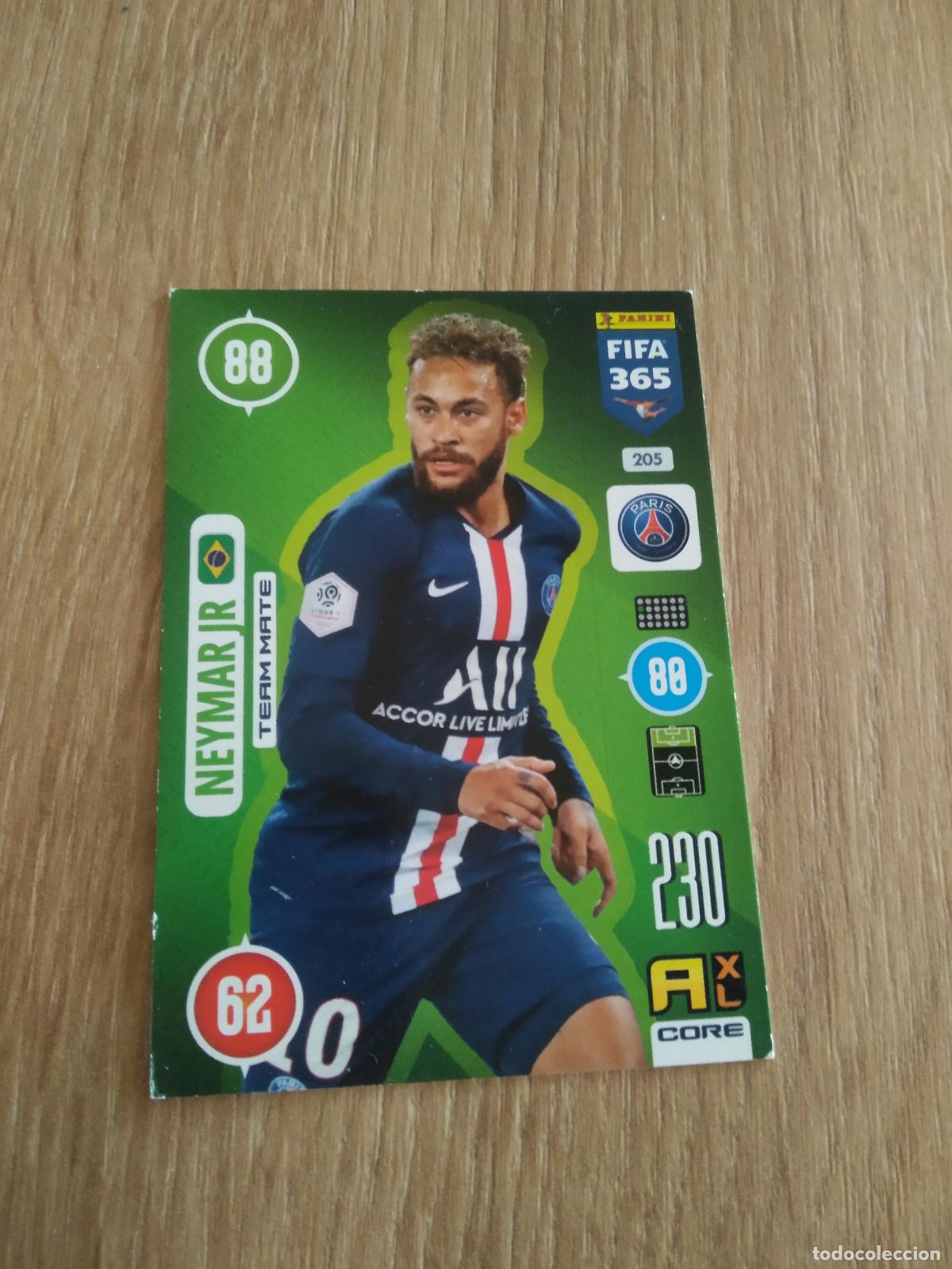 Cromos de F&uacute;tbol: 205 NEYMAR PARIS SAINT GERMAIN PSG CROMO FUTBOL PANINI ADRENALYN 20-21 FIFA 365 2020-2021