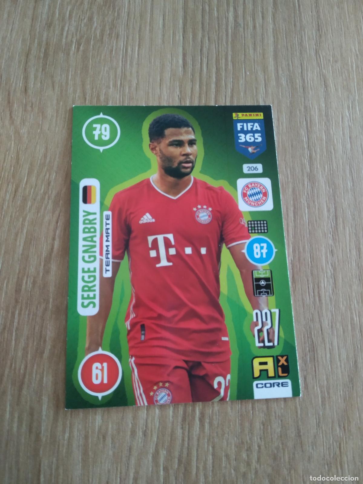 Cromos de F&uacute;tbol: 206 GNABRY BAYERN MUNICH CROMO FUTBOL PANINI ADRENALYN 20-21 FIFA 365 2020-2021