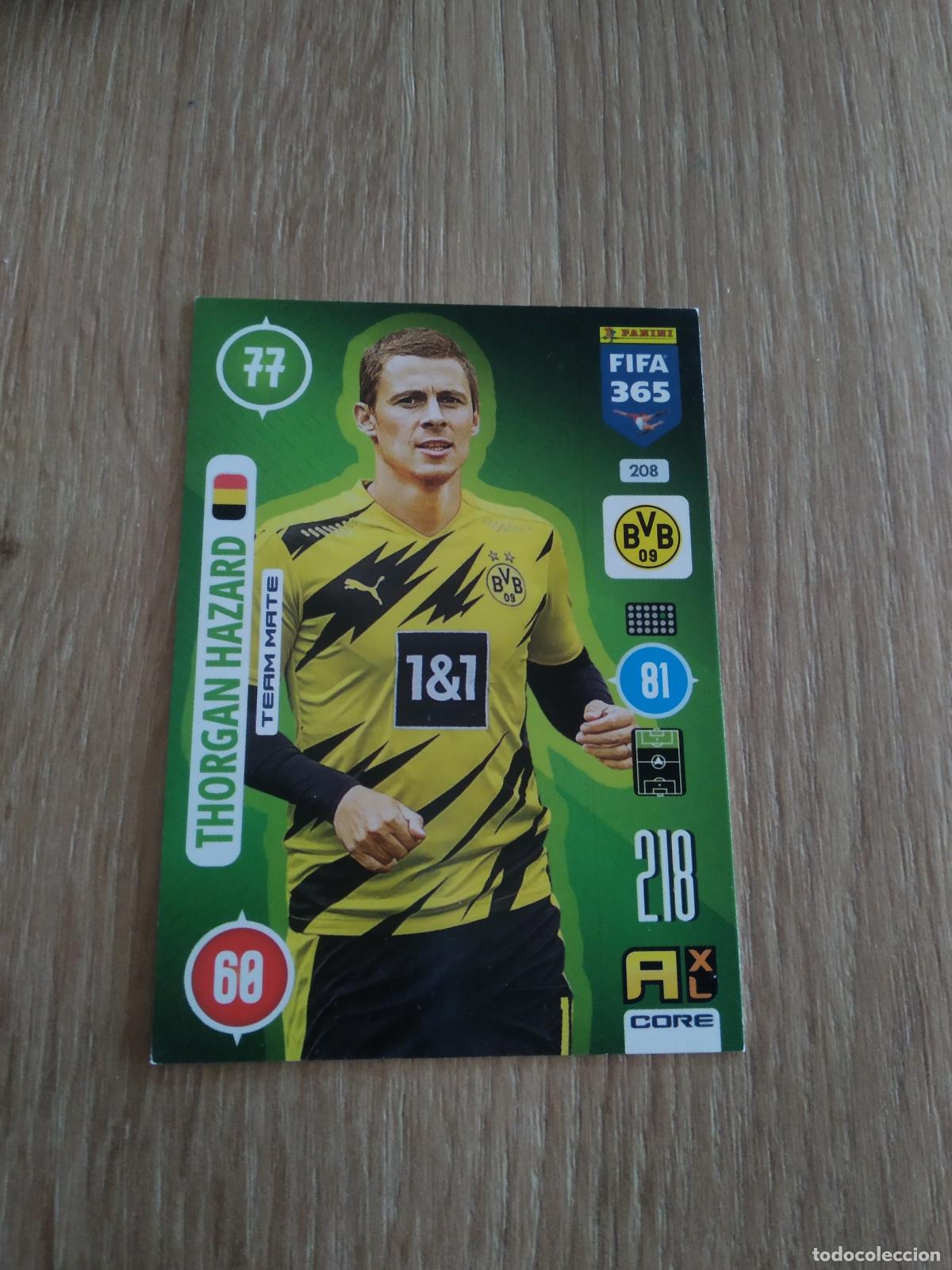 Cromos de F&uacute;tbol: 208 THORGAN HAZARD BORUSSIA DORTMUND CROMO FUTBOL PANINI ADRENALYN 20-21 FIFA 365 2020-2021