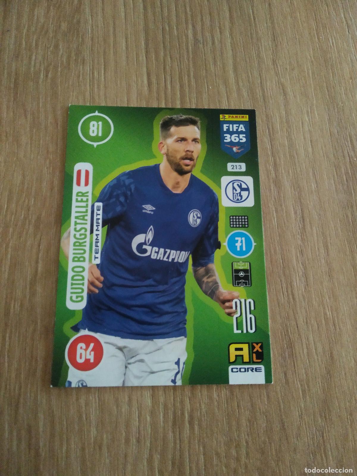 Cromos de F&uacute;tbol: 213 GUIDO BURGSTALLER SCHALKE 04 CROMO FUTBOL PANINI ADRENALYN 20-21 FIFA 365 2020-2021