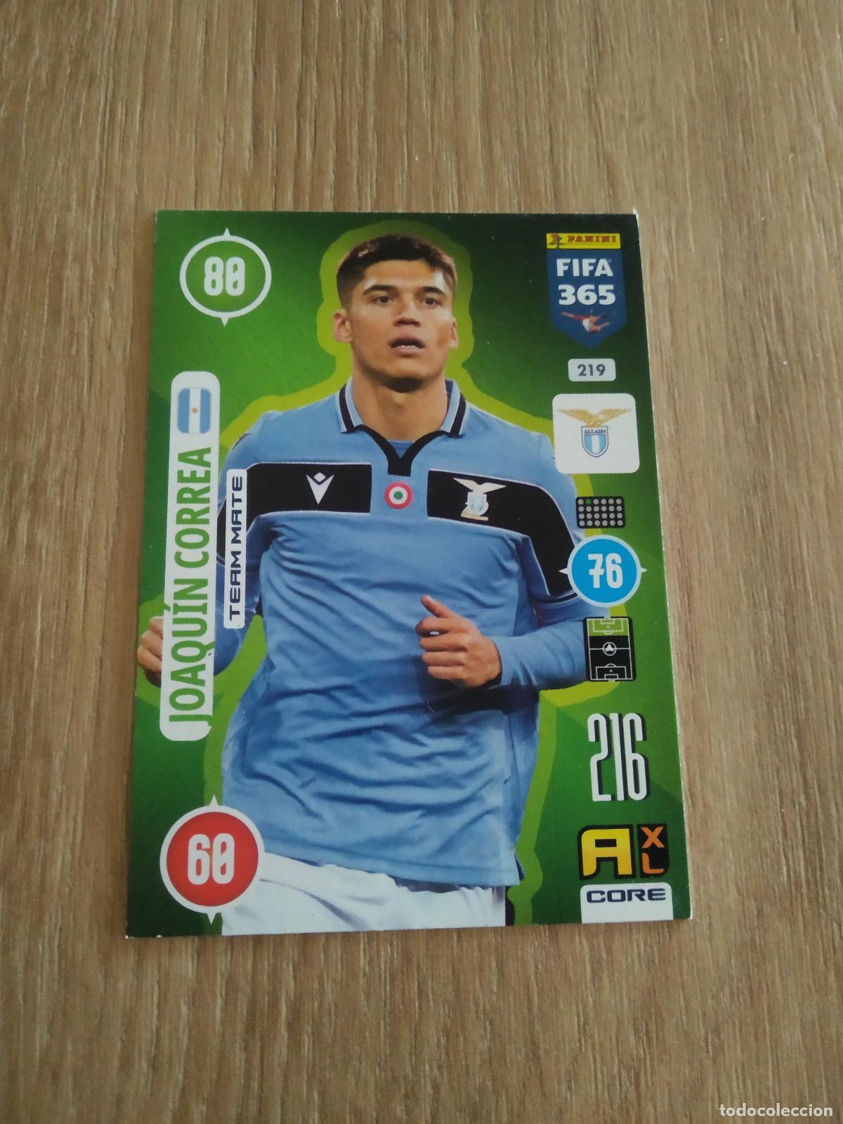 Cromos de F&uacute;tbol: 219 JOAQUIN CORREA LAZIO CROMO FUTBOL PANINI ADRENALYN 20-21 FIFA 365 2020-2021