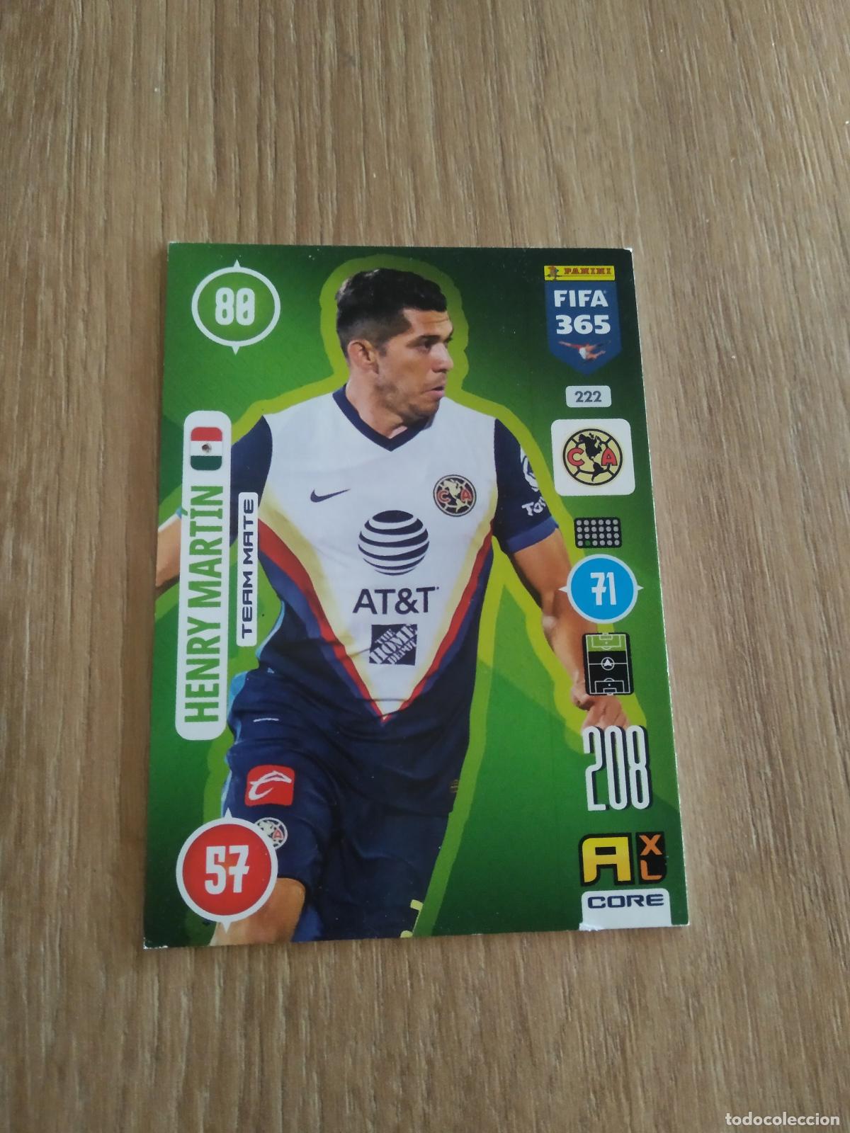 Cromos de F&uacute;tbol: 222 HENRY MARTIN CLUB AMERICA CROMO FUTBOL PANINI ADRENALYN 20-21 FIFA 365 2020-2021
