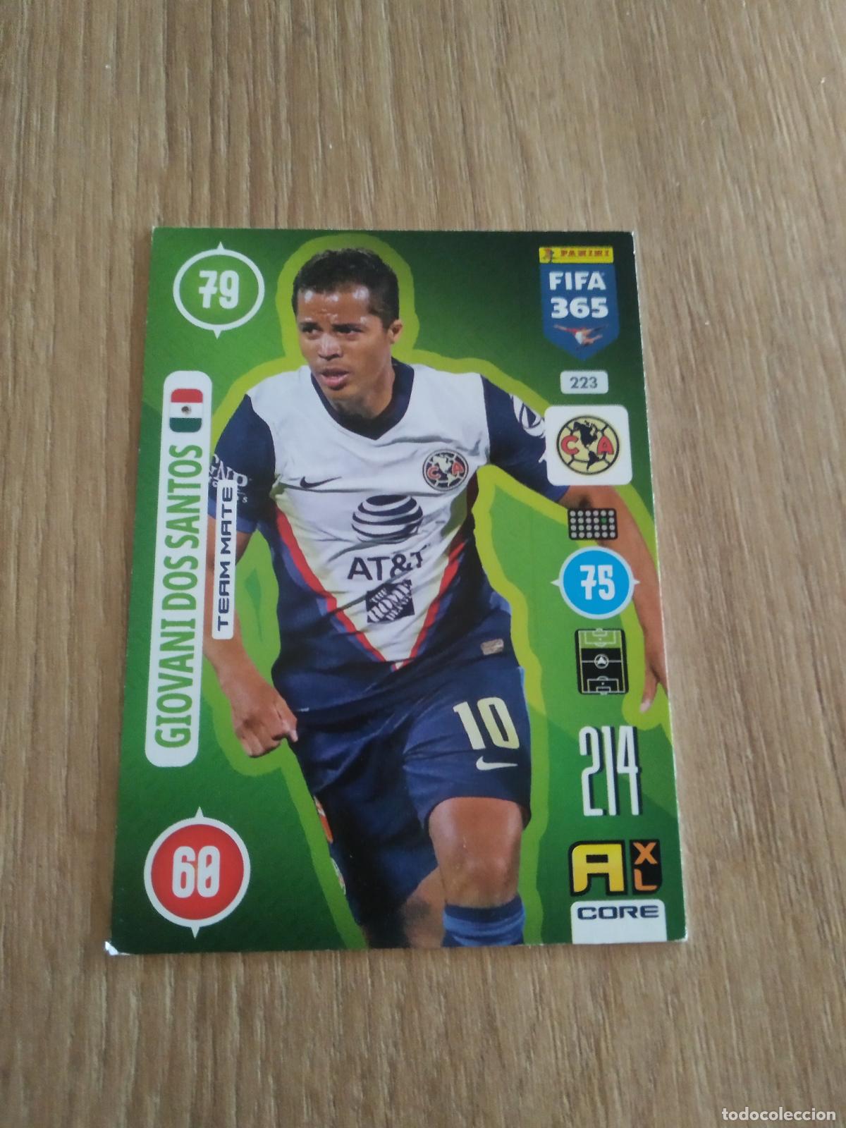 Cromos de F&uacute;tbol: 223 GIOVANI DOS SANTOS CLUB AMERICA CROMO FUTBOL PANINI ADRENALYN 20-21 FIFA 365 2020-2021