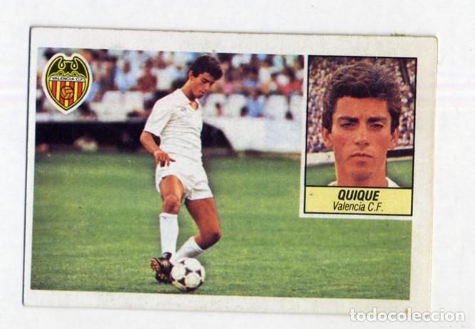 Cromos de F&uacute;tbol: LIGA 84 85 1984 1985 FICHAJE 36 QUIQUE DESPEGADO CON LIGERAS MARCAS