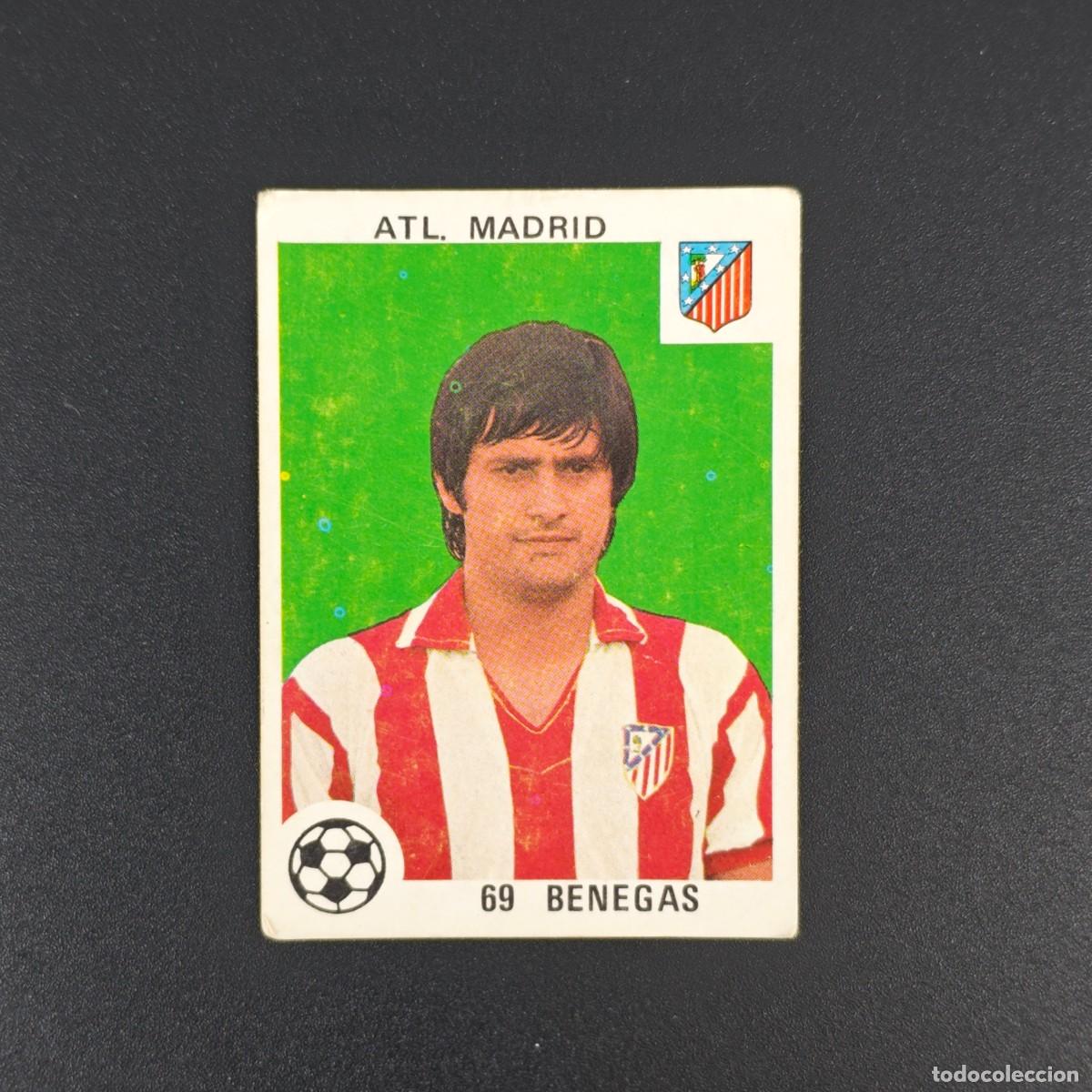 Figurine di Calcio: CROMO LIGA ESPA&Ntilde;OLA MAGA 69 BENEGAS ATLETICO MADRID NUNCA PEGADO SIN PEGAR 78 79 1978 1979 RA526