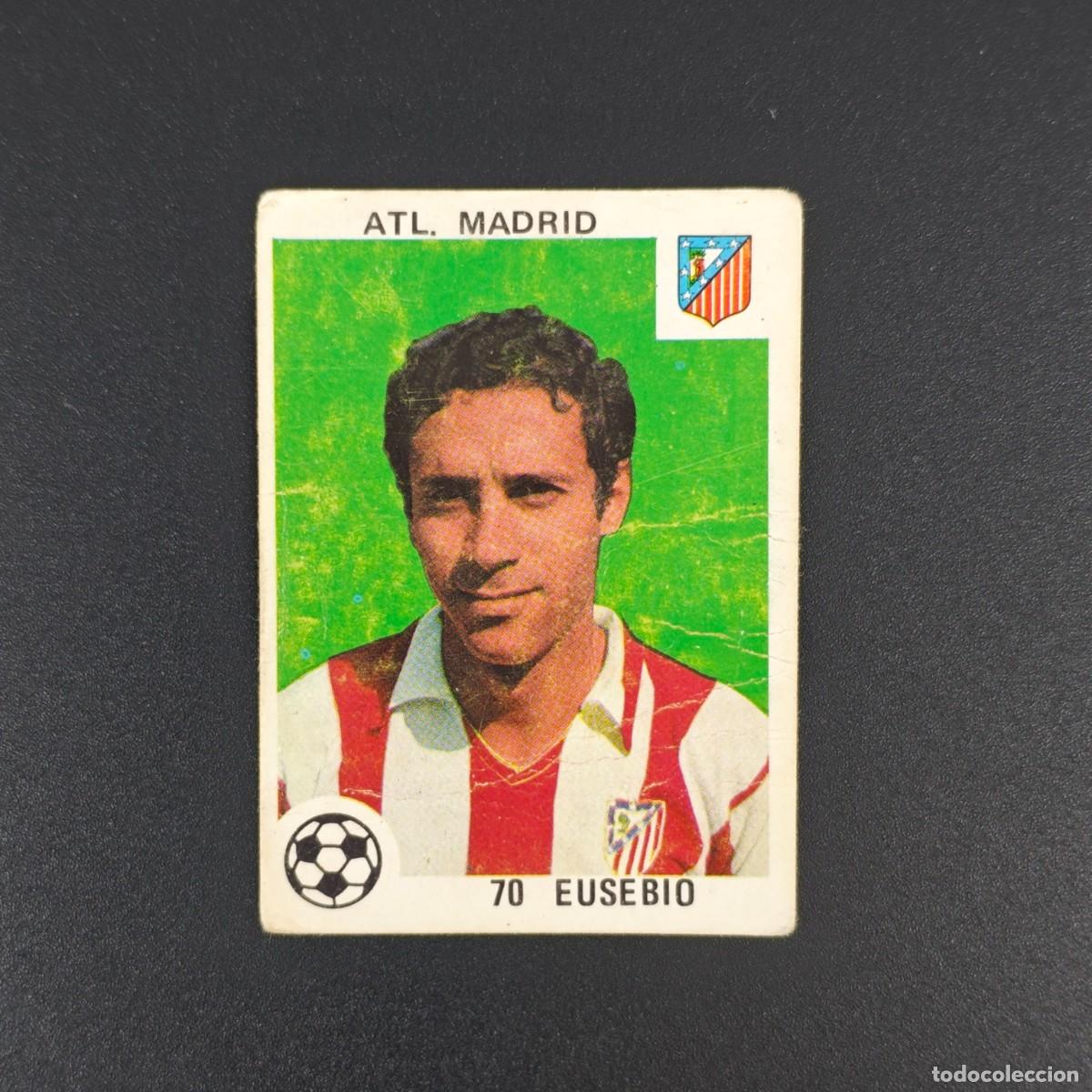 Figurine di Calcio: CROMO LIGA ESPA&Ntilde;OLA MAGA 70 EUSEBIO ATLETICO MADRID NUNCA PEGADO SIN PEGAR 78 79 1978 1979 RA526