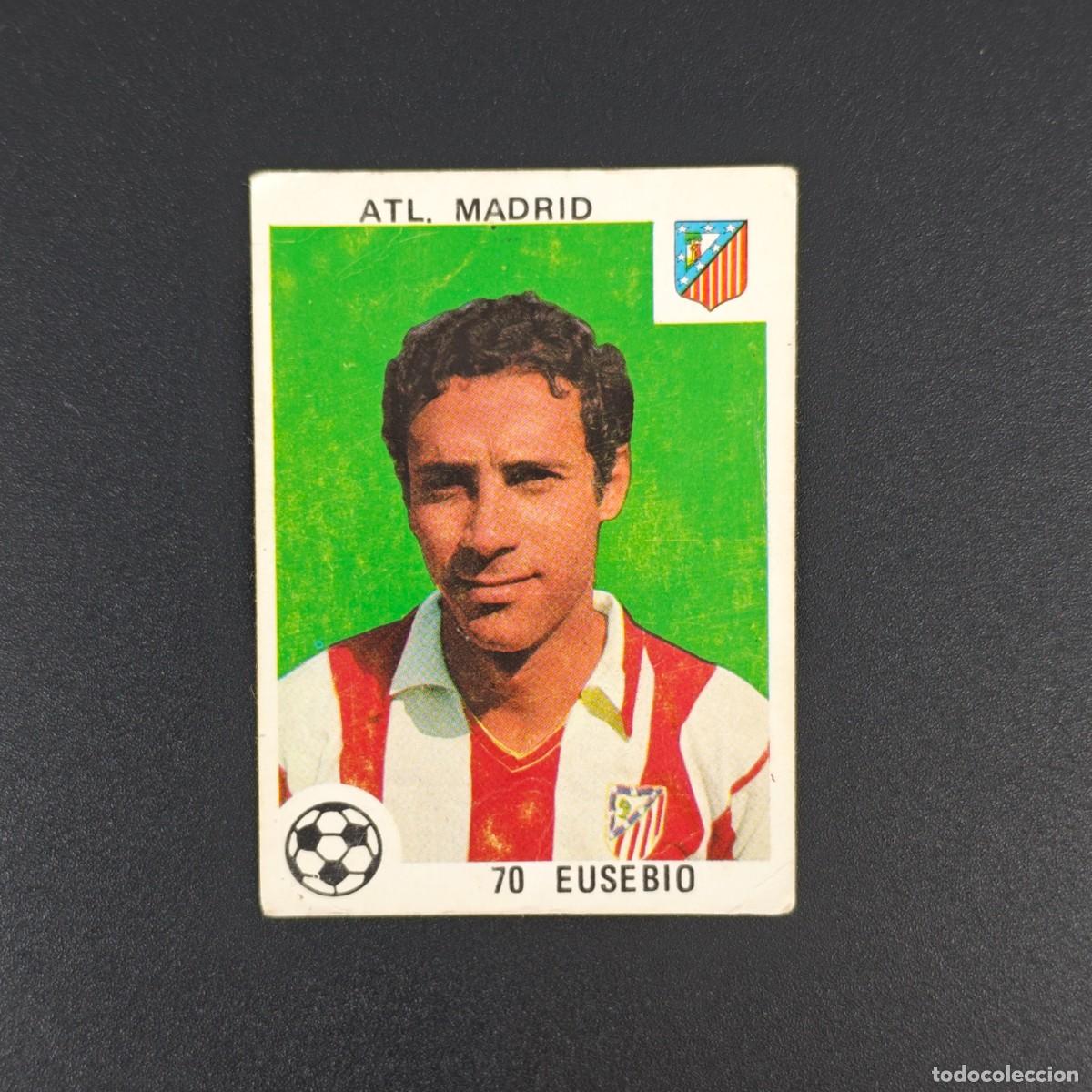 Figurine di Calcio: CROMO LIGA ESPA&Ntilde;OLA MAGA 70 EUSEBIO ATLETICO MADRID NUNCA PEGADO SIN PEGAR 78 79 1978 1979 RA526
