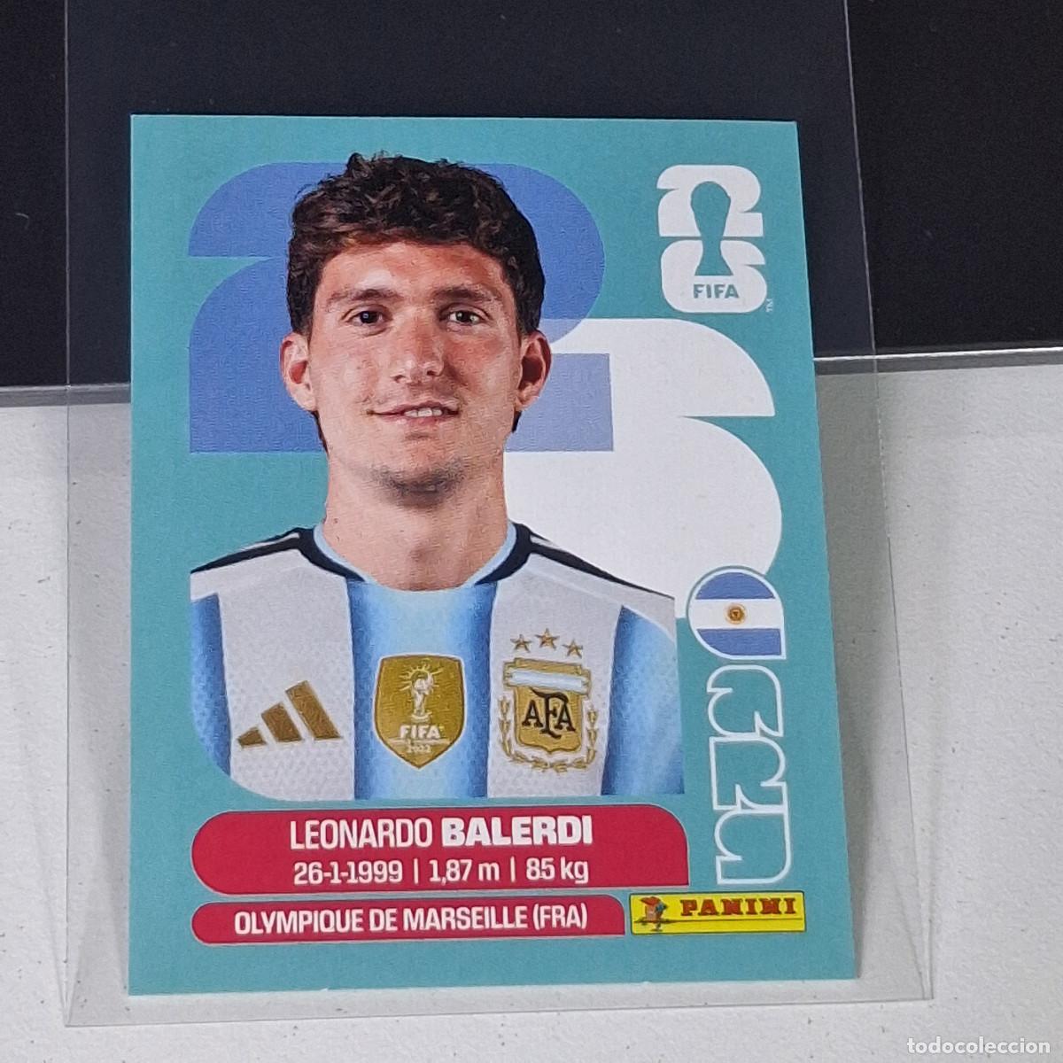 Cromos de F&uacute;tbol: B7 ARG7 ARG 7 LEONARDO BALERDI ARGENTINA ARG MUNDIAL FIFA WORLD CUP 2026 STICKER PANINI