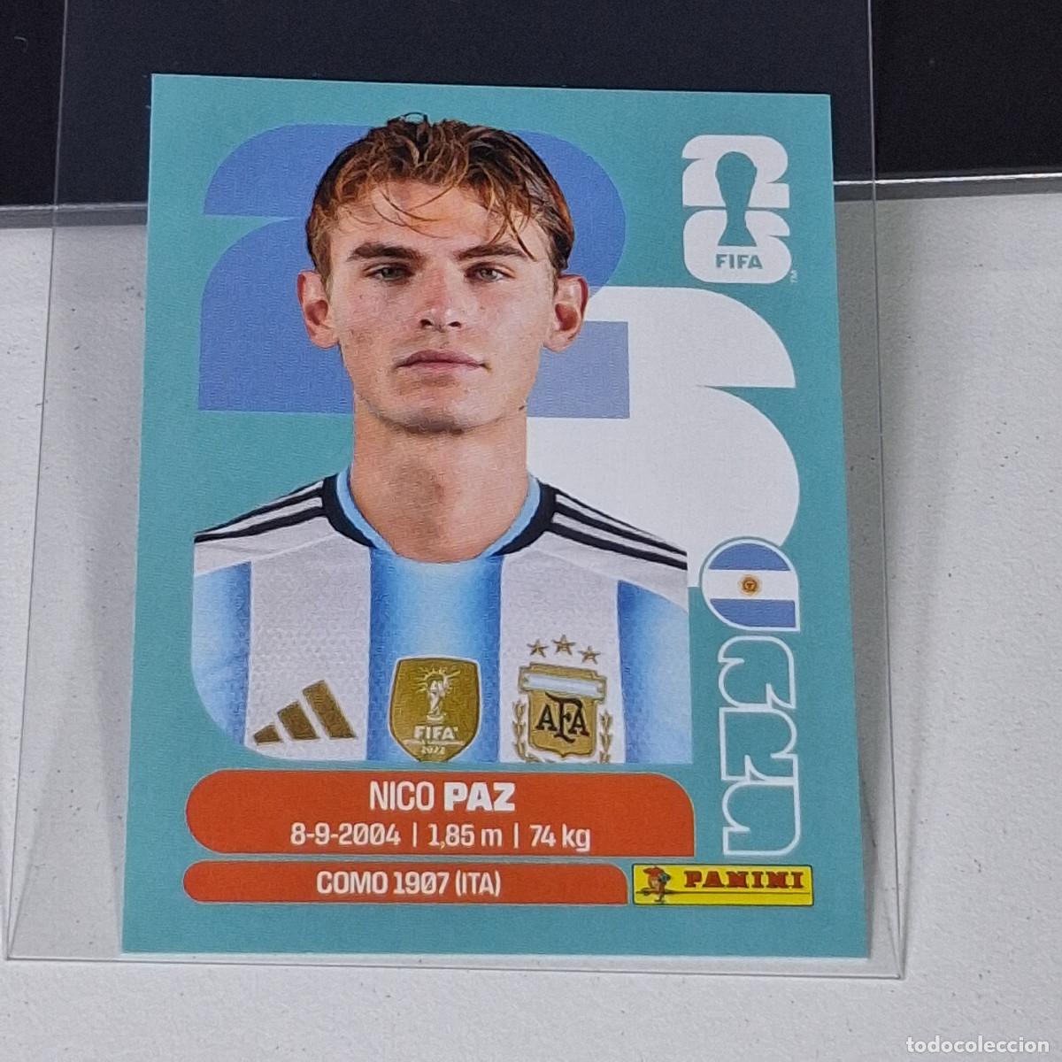 Cromos de F&uacute;tbol: B7 ARG14 NICO PAZ 14 ARGENTINA ARG MUNDIAL FIFA WORLD CUP 2026 STICKER PANINI