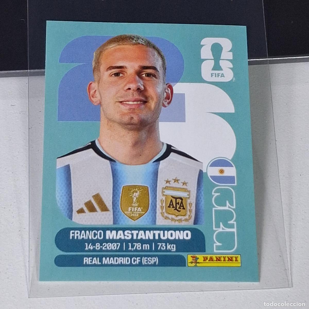 Cromos de F&uacute;tbol: B7 ARG15 FRANCO MASTANTUONO ARG 15 ARGENTINA ARG MUNDIAL FIFA WORLD CUP 2026 STICKER PANINI