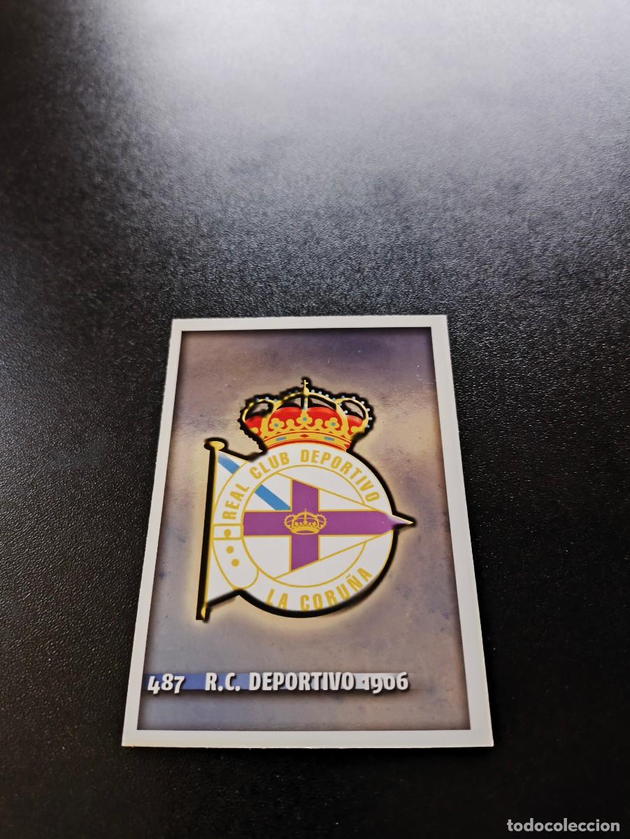 Cromos de F&uacute;tbol: 487 ESCUDO BRILLO LISO DEPORTIVO DE LA CORU&Ntilde;A MUNDICROMO LIGA 2014 2015 14 15 NO PANINI ESTE