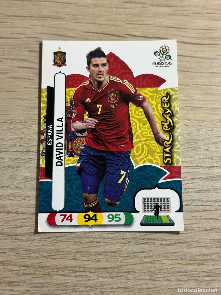 Cromos de F&uacute;tbol: DAVID VILLA 74 - STAR PLAYER - ESPA&Ntilde;A ADRENALYN EURO 2012