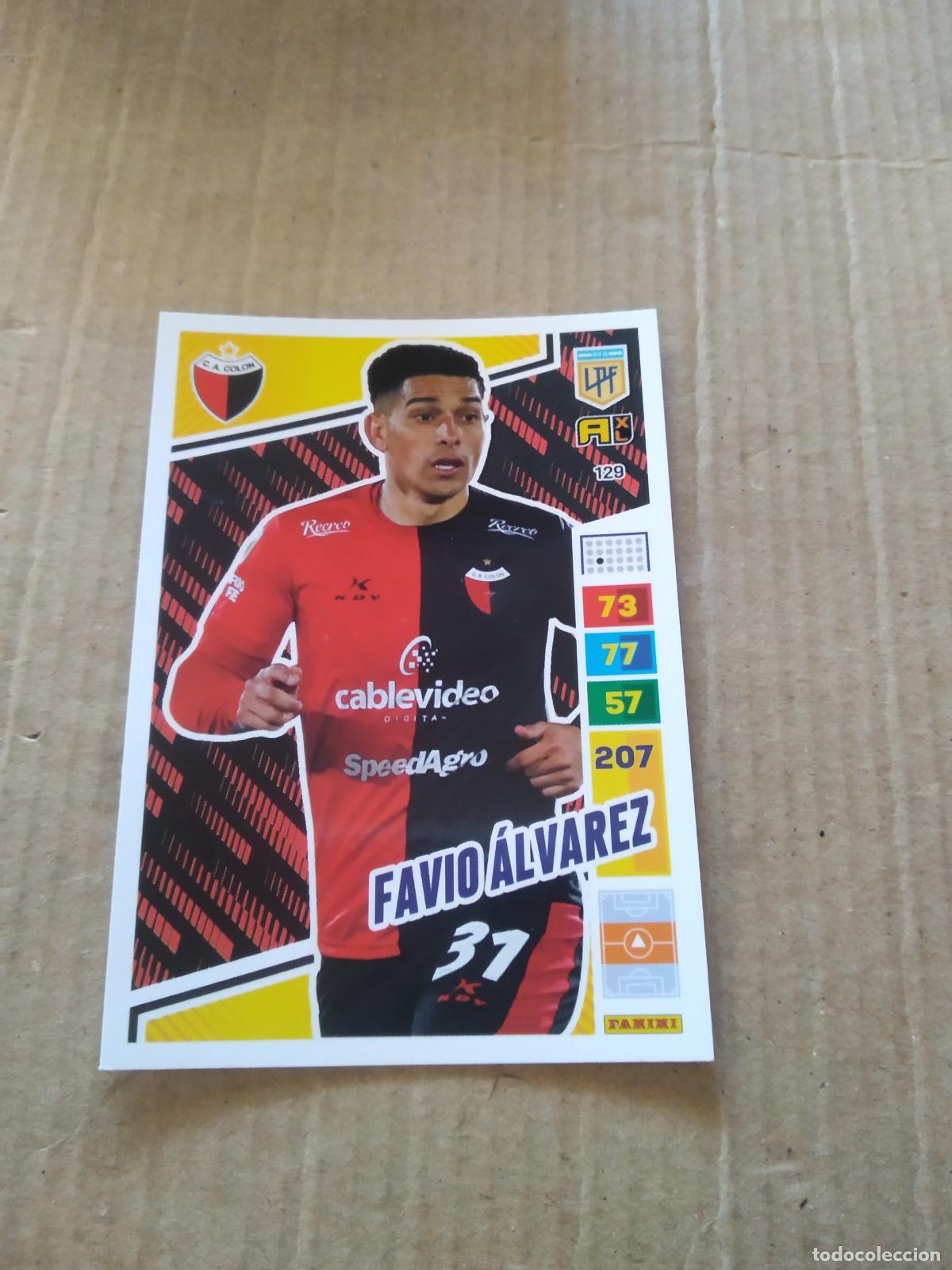Cromos de F&uacute;tbol: 129 FAVIO ALVAREZ COLON CROMO FUTBOL PANINI ARGENTINO 2023 LIGA ARGENTINA ADRENALYN