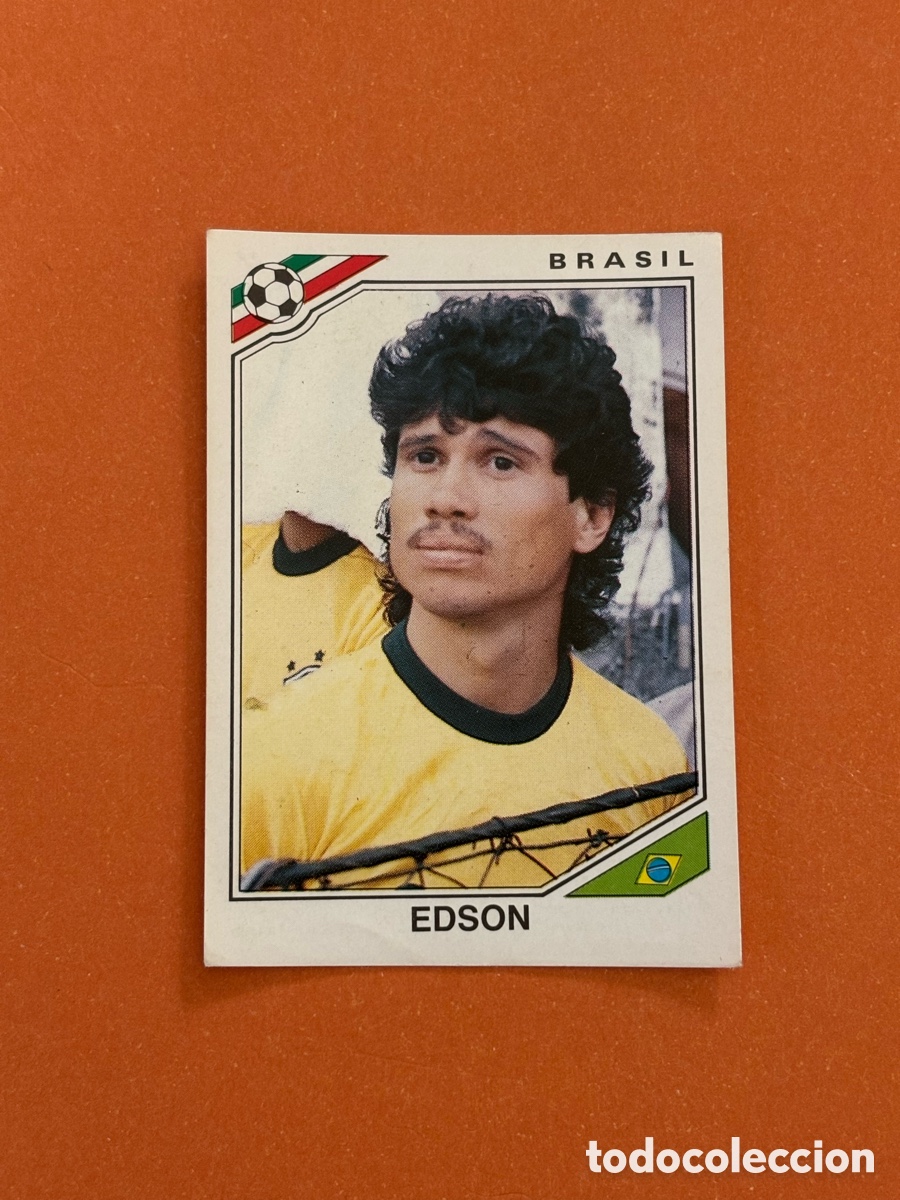 Cromos de F&uacute;tbol: EDSON SELECCION BRASIL 242 MUNDIAL MEXICO 1986 86 PANINI NUNCA PEGADO SIN PEGAR