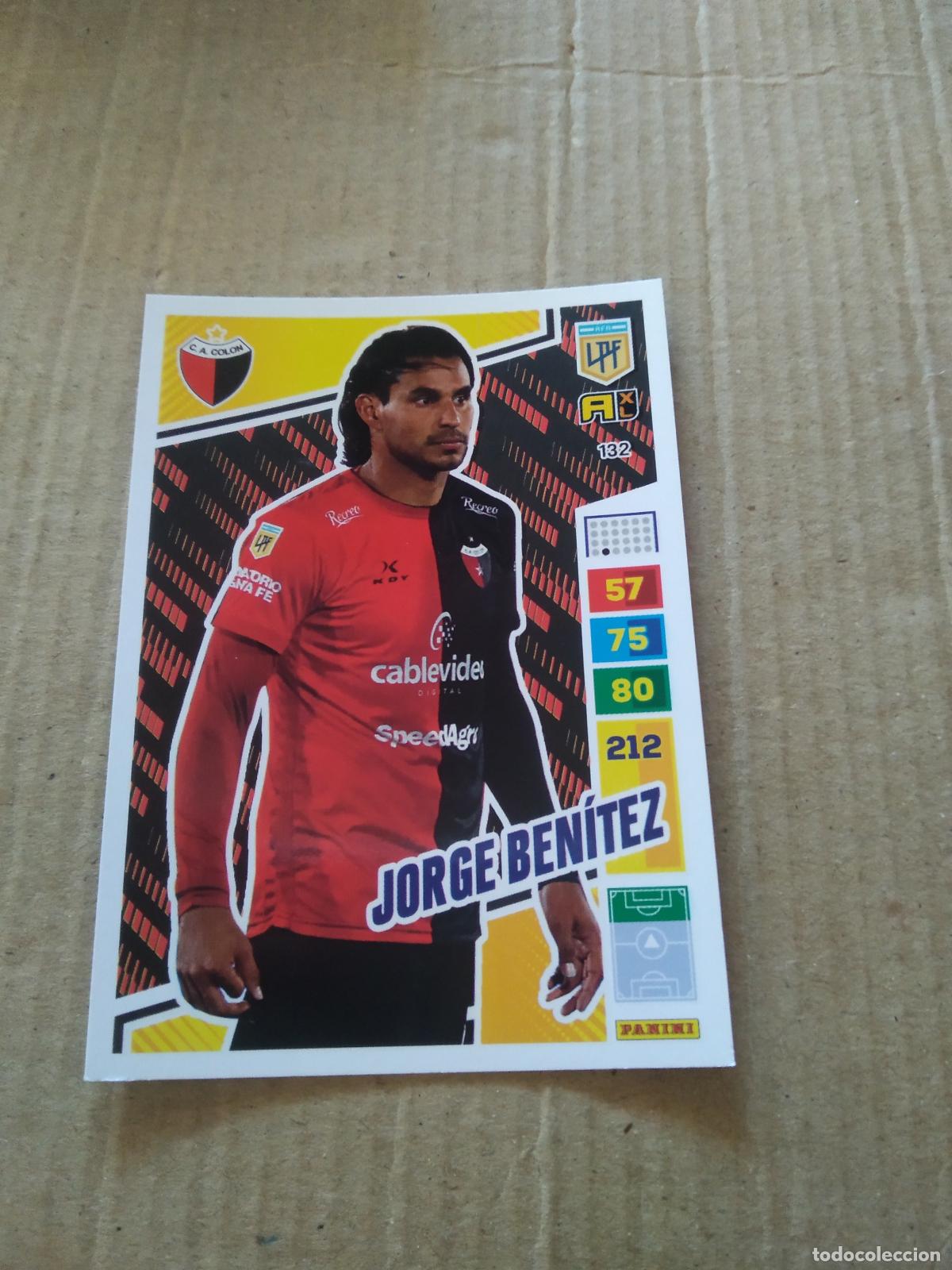 Cromos de F&uacute;tbol: 132 JORGE BENITEZ COLON CROMO FUTBOL PANINI ARGENTINO 2023 LIGA ARGENTINA ADRENALYN