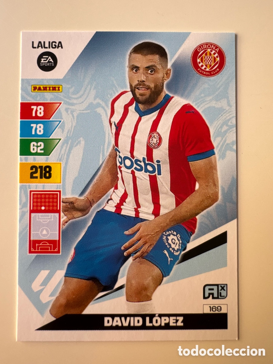 Cromos de F&uacute;tbol: PANINI ADRENALYN XL La Liga 2023 2024 23 24 David L&oacute;pez Girona FC N&ordm; 169