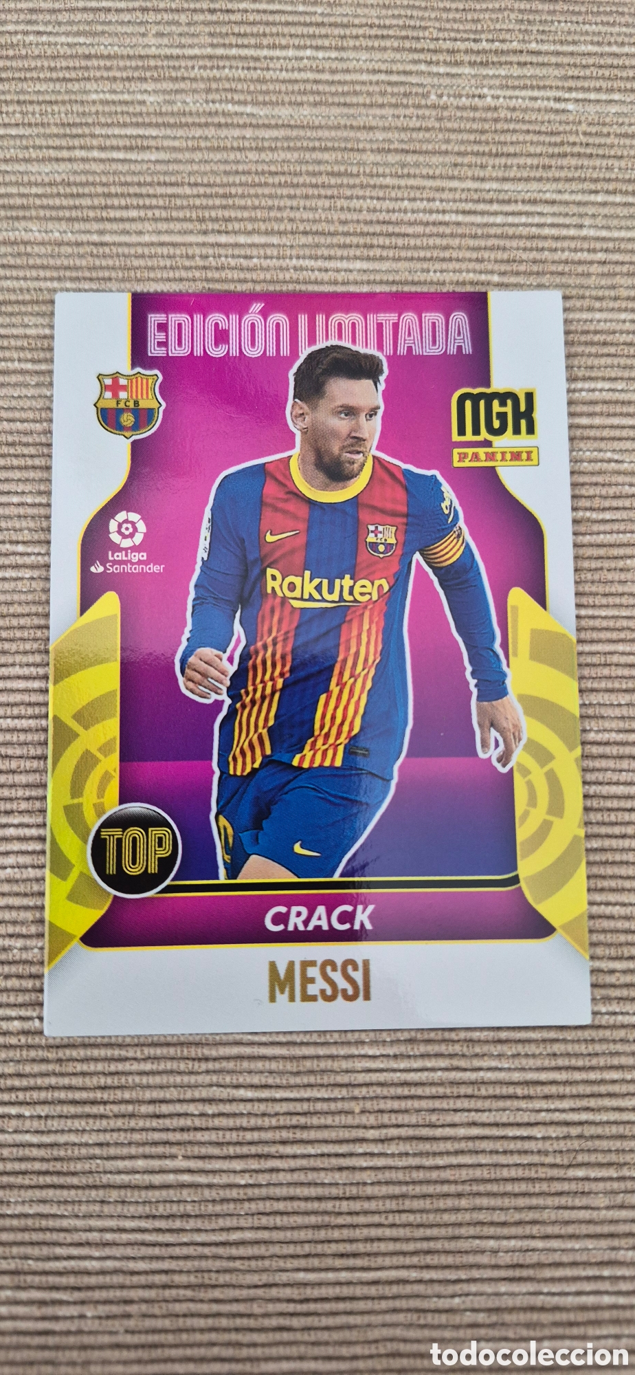 Cromos de F&uacute;tbol: CROMO MESSI EDICI&Oacute;N LIMITADA