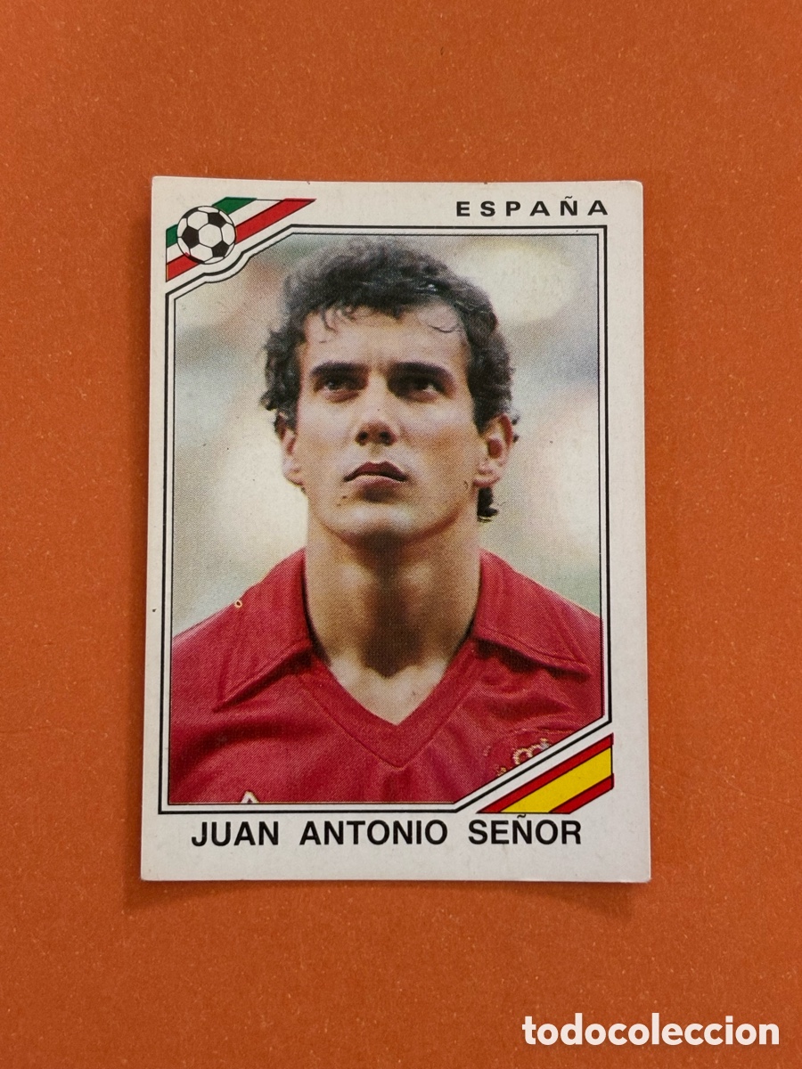 Cromos de F&uacute;tbol: Juan Antonio Se&ntilde;or # 264, &Aacute;lbum F&uacute;tbol Mundial M&eacute;xico 86, Panini, original 1986. Sin pegar.