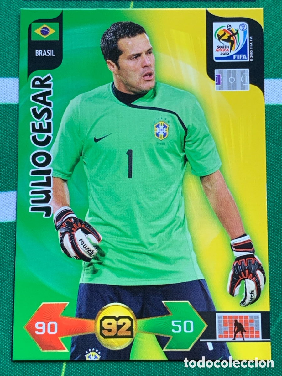 Cromos de f&uacute;tbol: 33 Julio Cesar Brazil Base card ADRENALYN XL MUNDIAL SOUTH AFRICA 2010 FIFA WORLD CUP PANINI