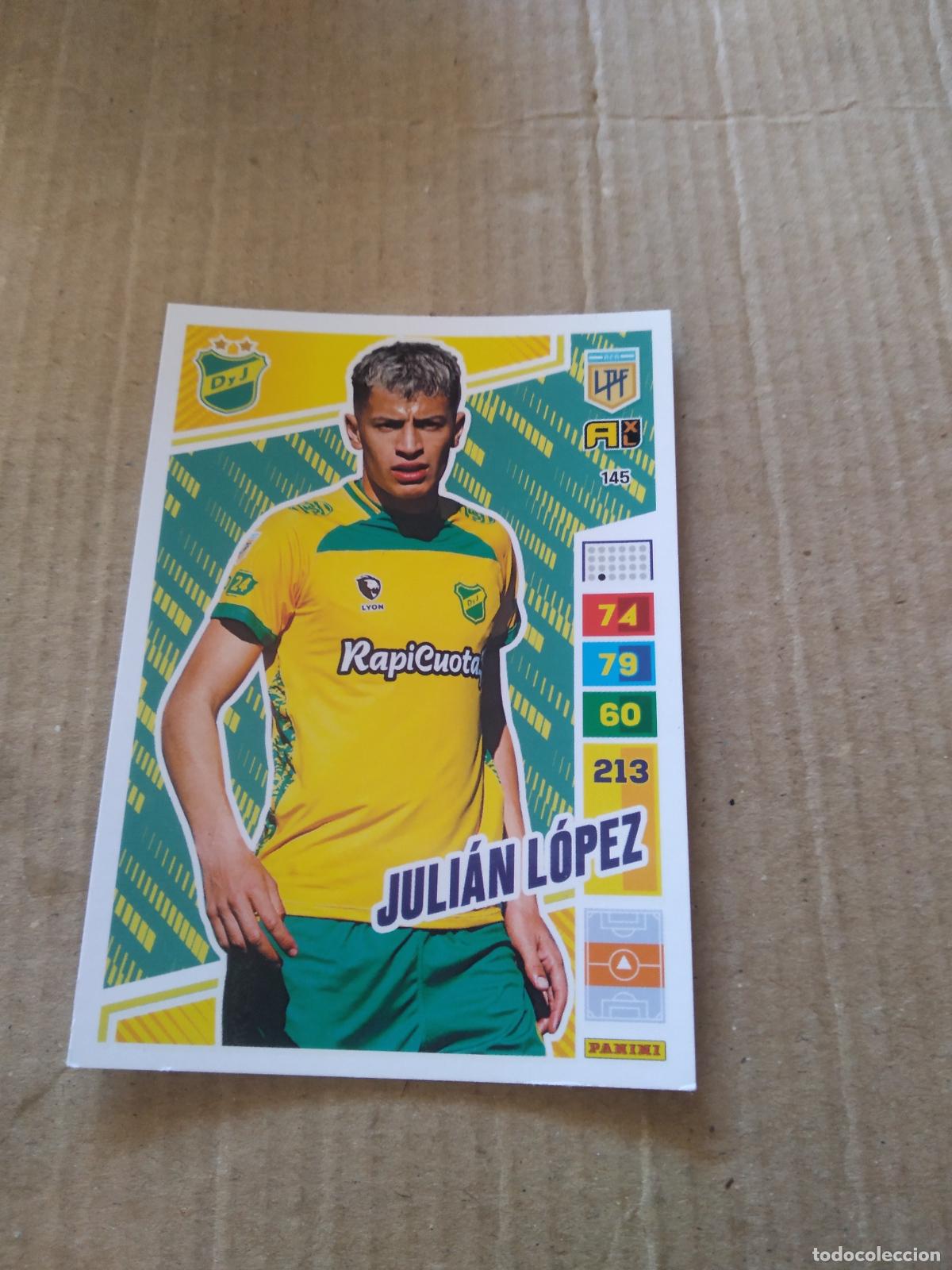 Cromos de F&uacute;tbol: 145 JULIAN LOPEZ DEFENSA Y JUSTICIA CROMO FUTBOL PANINI ARGENTINO 2023 LIGA ARGENTINA ADRENALYN