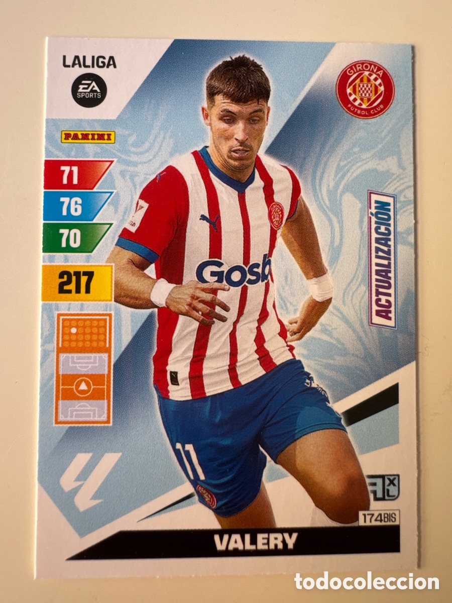 Cromos de F&uacute;tbol: PANINI ADRENALYN XL La Liga 2023 2024 23 24 Valery Fern&aacute;ndez Girona FC N&ordm; 174 BIS