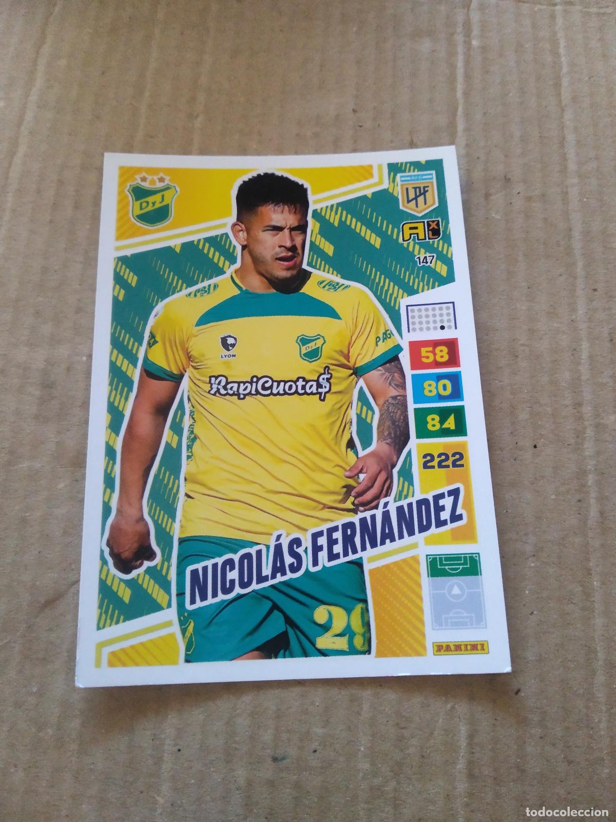 Cromos de F&uacute;tbol: 147 NICOLAS FERNANDEZ DEFENSA Y JUSTICIA CROMO FUTBOL PANINI ARGENTINO 2023 LIGA ARGENTINA ADRENALYN