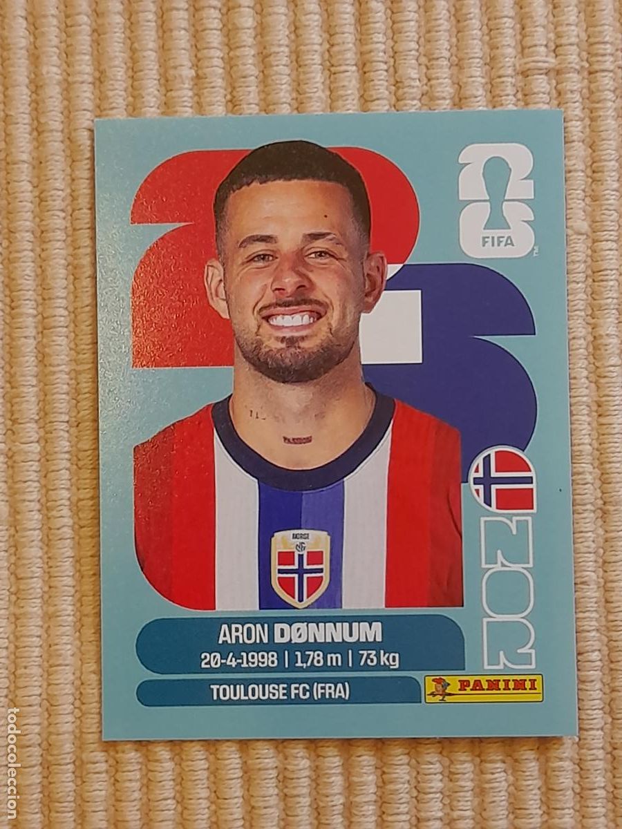 Cromos de F&uacute;tbol: CROMO NOR 17 Aron D&oslash;nnum NORUEGA, FIFA WORLD CUP 2026 (MUNDIAL MEXICO EE.UU CANADA) STICKERS
