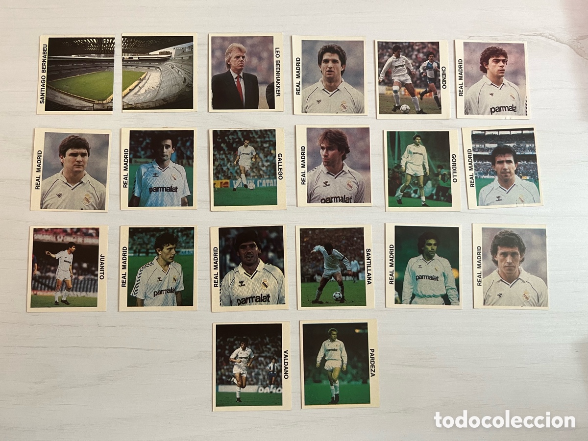 Cromos de F&uacute;tbol: Lote 20 cromos Real Madrid Play Off Ediciones Barna 86 87 1986 1987 nuevos sin pegar