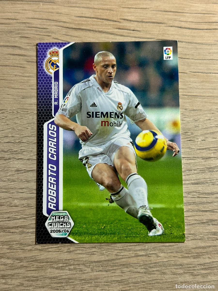 Cromos de F&uacute;tbol: ROBERTO CARLOS N&ordm; 187 REAL MADRID 2005 2006 PANINI MEGACRACKS 05 06