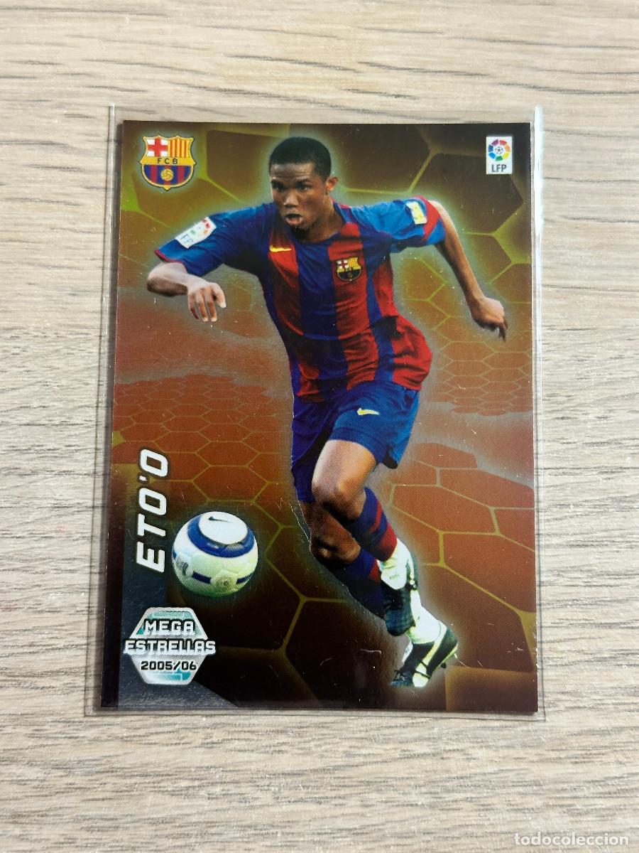 Cromos de F&uacute;tbol: ETO'O N&ordm; 390 FC BARCELONA MEGA ESTRELLAS 2005 2006 PANINI MEGACRACKS 05 06